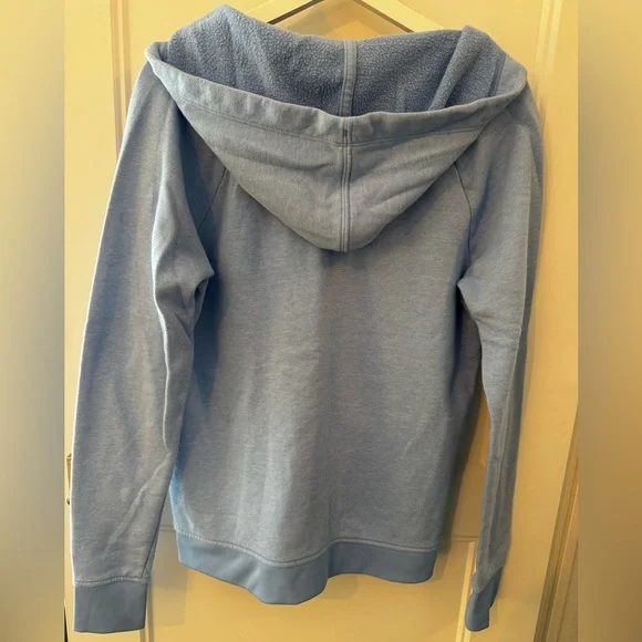 Athletic Works Light Blue Fleece Zip-Up Hoodie Cotton - Picture 3 of 7